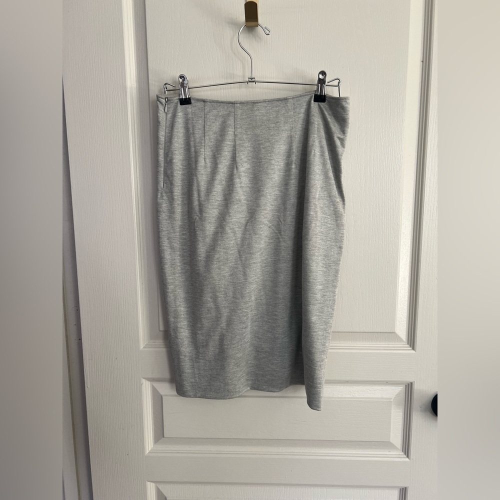 Peter Cohen Heather Gray Jersey Pull On Skirt Size M - Picture 3 of 4